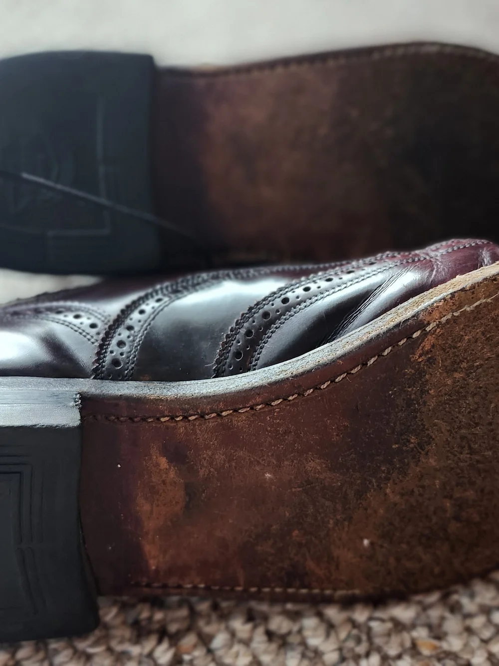 Florsheim Men's Burgundy Leather Wingtip Oxfords